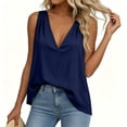 thumbnail image 6 of WRFWUL Womens Cotton Linen Tank Tops Deep V Neck Sleeveless Pleated Vest Loose Fit Solid Summer Casual Tank Shirts, 6 of 7