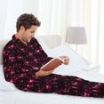 thumbnail image 5 of Bingfone Men's Pajama Set 2 Piece Loungewear PJs, Long Sleeve with Pajama Pants-Vintage Psychedelic, 5 of 7