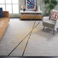 thumbnail image 2 of SAFAVIEH Odyssey Eason Modern Polyester Area Rug, Grey/Gold, 6'7" x 6'7" Square, 2 of 8