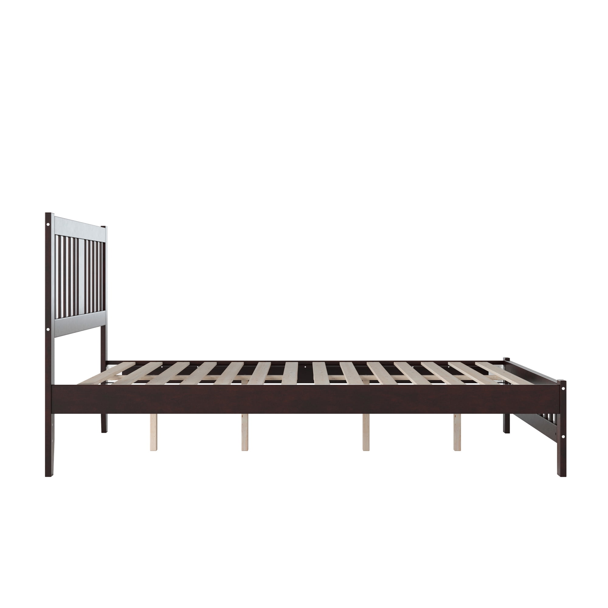 AFI Tahoe 14" Queen Wood Platform Bed with Slatted Headboard and Footboard, Espresso
