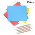 thumbnail image 2 of KAKOWELY 10PCS Cloth Carbon Paper Handcraft Paper Colorful Paper Decals Cloth Transfer Paper and 5PCS Styluses for Embroidery DIY Game,9.06"X5.51"X0.08", 2 of 4