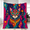 Quilt Blanket, variant on E-Macom LLC Colorful Mosaic Cat Quilt Blanket, Boho Feline Art Bed Quilt, Vibrant Bedroom Home Decor (70x80")