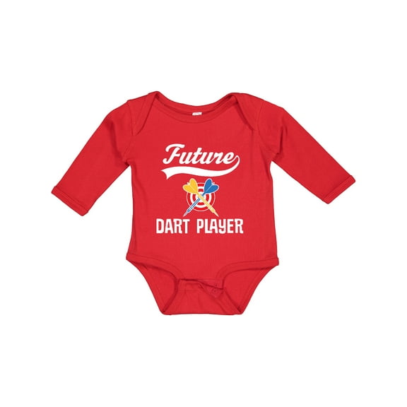 Inktastic Future Dart Player Boys or Girls Long Sleeve Baby Bodysuit