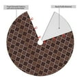 thumbnail image 2 of Picia Brown Gold Grid Print Christmas Tree Skirt , Christmas Tree Skirt Ornaments for Merry Christmas Holiday Party Decorations Indoor Outdoor-36", 2 of 7