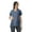 Blue3, variant on Womens Wrap Style Shirt Tunic Cotton Casual Button Down Classic Collar Top