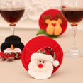 thumbnail image 2 of Gibobby Manteles Individuales Decoraciones navideñas redondas para el con patrón lindo absorbente (C, One Size), 2 of 4
