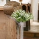 thumbnail image 3 of Arbusto de flores blancas artificiales para interior/exterior, 3 uds., con hojas verdes, perfecto para decoración de bodas, centros de mesa, jardín doméstico, arreglos florales, 3 of 5