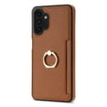 thumbnail image 2 of Allytech for Samsung Galaxy A13 4G/5G Case with Ring Holder, Premium PU Leather Kickstand Shockproof Cards Holder Cash Pocket Wallet Case Cover for Samsung Galaxy A13 4G/5G- Brown, 2 of 5