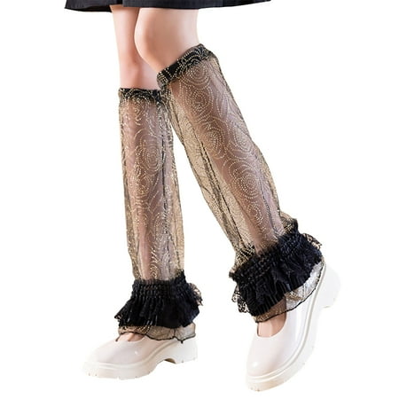 

CHOMOEN JK Socks Women Jk Stocking Loose Stockings Slouch Socks Women Lolita Leg Warmers Loose Lolita Knee Socks for Women Girl