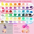 thumbnail image 3 of Kit para hacer pulseras Gionlion, 4200 piezas, cuentas de poni, 48 colores, 3 of 7