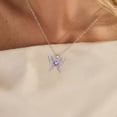 thumbnail image 3 of DVEATR Natural Heart Amethsy Butterfly Pendant Necklace for Women 925 Sterling Silver Vintage Gemstone Crystal Birthstone Jewelry for Mom Wife Her, 3 of 7