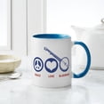 thumbnail image 4 of CafePress - Peace Love Bluegrass Mug - 11 oz Ceramic Mug - Novelty Coffee Tea Cup, 4 of 4