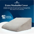 thumbnail image 4 of Perfect Soft Bed Wedge Pillow for Sleeping 12 inch, Cooling Memory Foam Top - Elevated Support Cushion Helps with Lower Back Pain, Acid Reflux, Snoring, Extra Grey Replacement Cover, 4 of 7