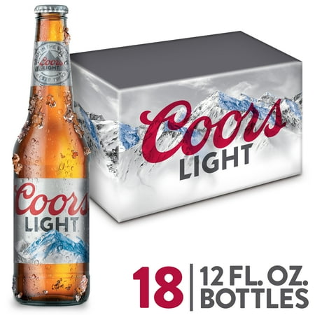 Coors Light Lager Beer, 18 Pack, 12 fl. oz. Bottles, 4.2% ABV