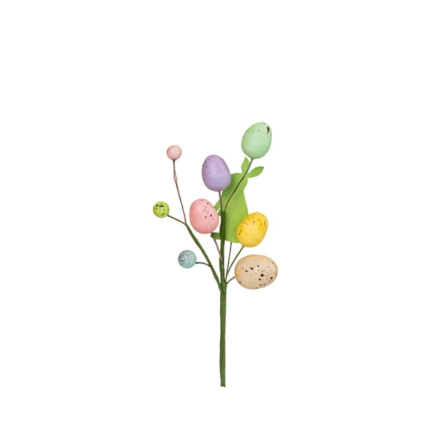 Rellenadores de Jarrón para Decoración Del Hogar Coloridos Huevos con Acentos de Conejo Floral Corona de Pascua de 10 cm / 3.94 Pulgadas