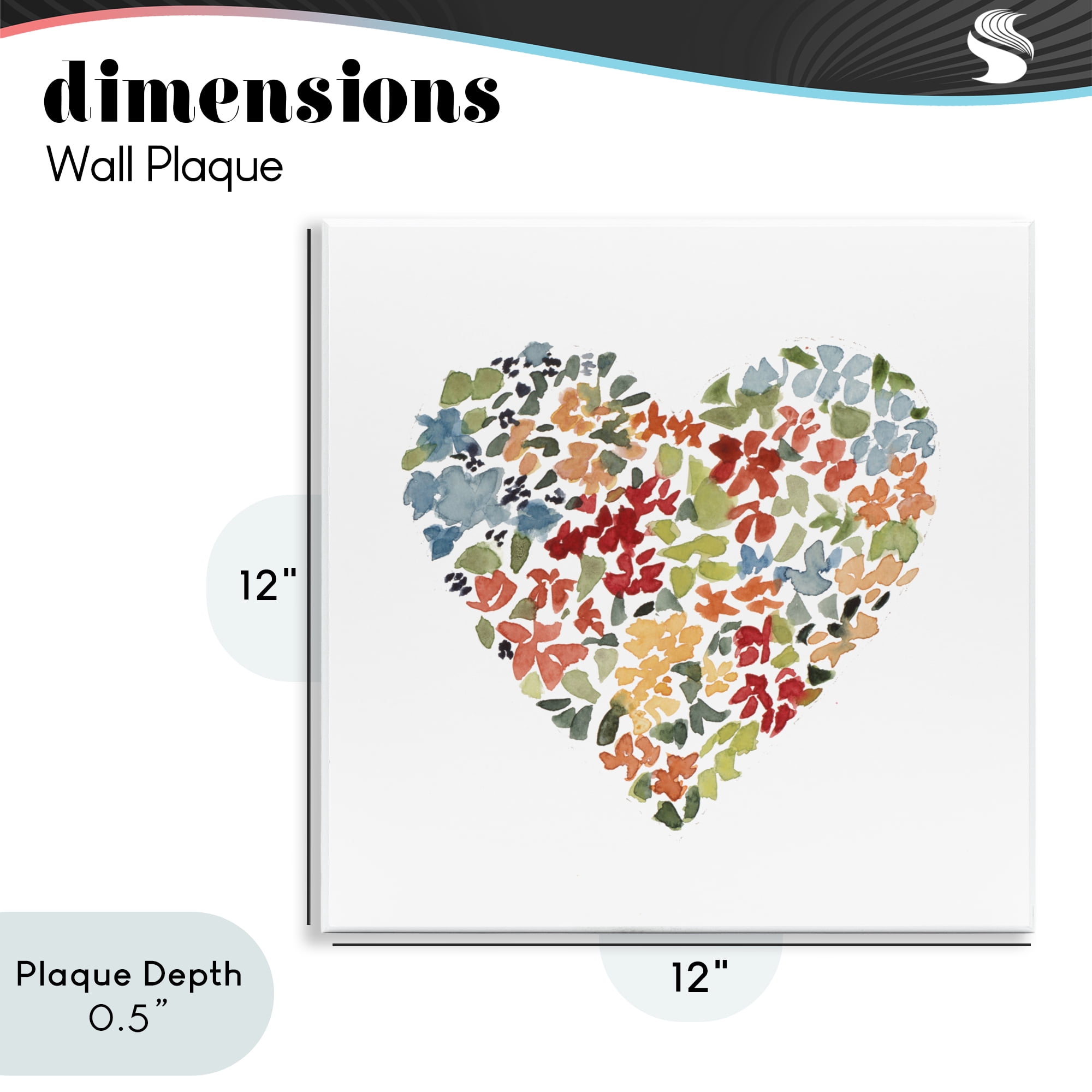 Stupell Industries Blooming Earth Tone Heart Wall Plaque Art, design by Lanie Loreth