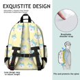 thumbnail image 5 of Cute Cat Face Yellow Pattern Cute School Backpack Bag for School with Padded Back and Adjustable Shoulder Straps 15.25"x11.5"x5.25", 5 of 5