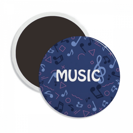 

Round-Shaped Music Note Dark Blue Round Ceracs Fridge Magnet Keepsake Decoration