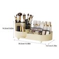 thumbnail image 4 of Qarigey Organizador de maquillaje giratorio de 360°, organizador de almacenamiento de maquillaje multifuncional y de fácil acceso, Bolsas de maquillaje Blanco crema, 4 of 6