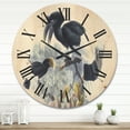 thumbnail image 2 of Designart 'Ancient Bird Illustration I' Traditional Wood Wall Clock, 2 of 5