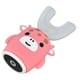 thumbnail image 4 of Cepillo de dientes eléctrico para niños con forma de U, color rosa, con dibujos animados, 360°, para toda la boca, limpieza dental, tamaño grande, 4 of 14