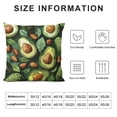 thumbnail image 5 of Throw Pillow Covers Avocado Cartoon Pattern Print Pillow Covers Decorative Square Pillowcases Soft Cozy Cushion Cases for Couch Sofa Bed Bedroom Living Room, 5 of 5