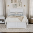 thumbnail image 2 of Canyon Twin Wood Platform Bed with Matching Footboard in White, 2 of 25