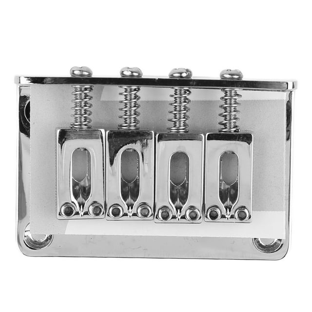 Pont de Guitare Électrique, Chevalet de Guitare Électrique 4 Cordes Métal Fixe Hardtail Selle Accessoires d'Instruments de Musique avec Ensemble d'Outils