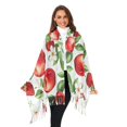 thumbnail image 3 of FORMRS Womens Scarf Winter Soft Long Big Warm Shawls Wrap Tassel Scarves, Apple Pattern, 3 of 9