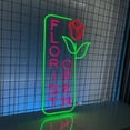 thumbnail image 3 of Glowneon Florist Open Neon Sign, Plant Flower Shop Decor Signboard, 3 of 4