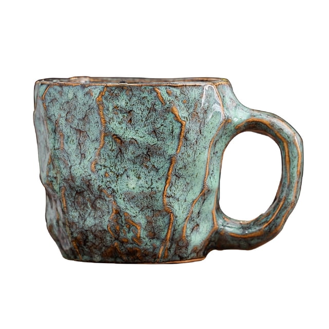 Taza de café de cerámica de 270 ml, taza de té grande, novedosa taza decorativa con forma mineral, regalo único para amantes del café.