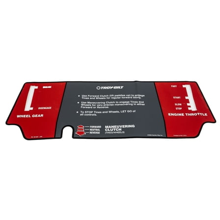 MTD Troy-Bilt 1901867 Control Panel Decal 12602 12066 15008 15009 15020