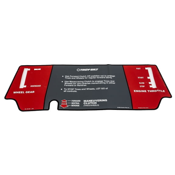 MTD Troy-Bilt 1901867 Control Panel Decal 12602 12066 15008 15009 15020