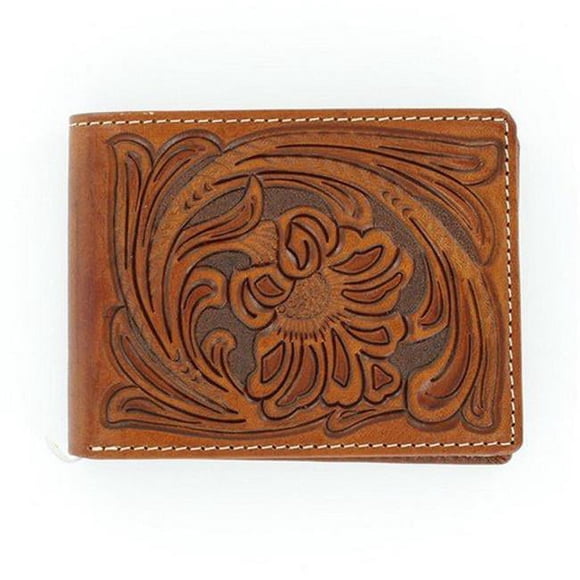 Nocona Portefeuille Pliable à Motif Floral, Marron