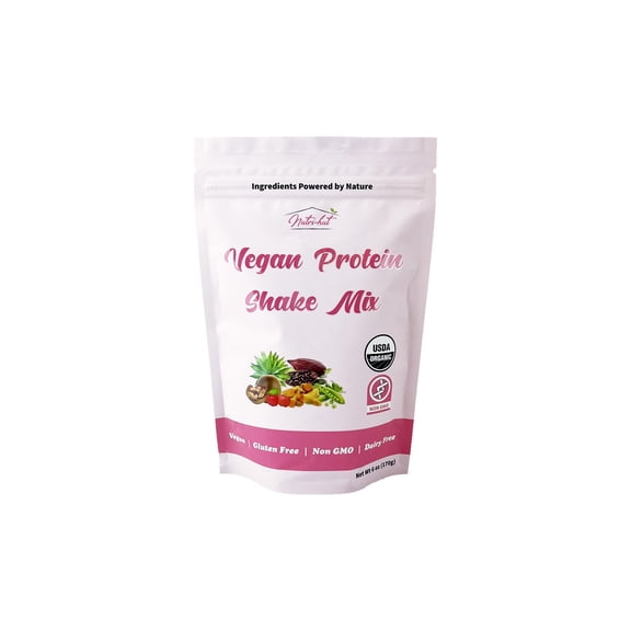 Nutri-hut VEGAN Protein Shake Mix Powder 6 oz Flavored, No GMOs, Nothing Artificial, 5 Servings