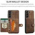 thumbnail image 5 of Case for Samsung Galaxy A54 5G 2023, Detachable Magnetic Wallet Card Cash Slot Case Cover Support Wireless Charging Functional Kickstand Compatible with Samsung Galaxy A54 5G 2023 (Brown), 5 of 15