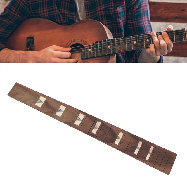 Diapasón de guitarra ANGGREK de Madera Con Incrustaciones de Concha para Guitarras Acústicas plegables de 41 pulgadas