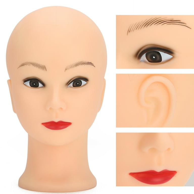 MIAOMANZI Female Professional Cosmetology Bald Mannequin Head for