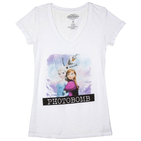 Photobomb Womens White-Short-Sleeve T-Shirt - Large