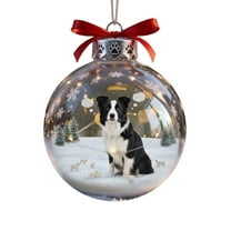 Christmas Pet Cute Dog Flat Acrylic Decoration Dog Paw Memorial Photo Ornaments Snowflake Christmas Decorations Pet Gifts,3.14 in