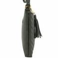 thumbnail image 3 of FashionPuzzle Chevron Quilted Medium Crossbody Bag with Tassel Accent (Dark Grey), 3 of 7