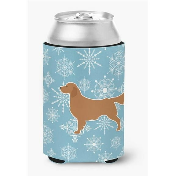 Winter Snowflake Golden Retriever Can or Bottle Hugger