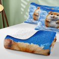 thumbnail image 4 of Erosebridal Hamster Quilt Full for Boys Girls, Blue Sky Full Bedspread Sets, 3-Piece 1 Coverlet and 2 Pillowcases, 4 of 7