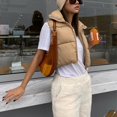 thumbnail image 2 of Shiyifa Veste Courte à Col Montant avec Fermeture Éclair pour Femmes, 2 of 7