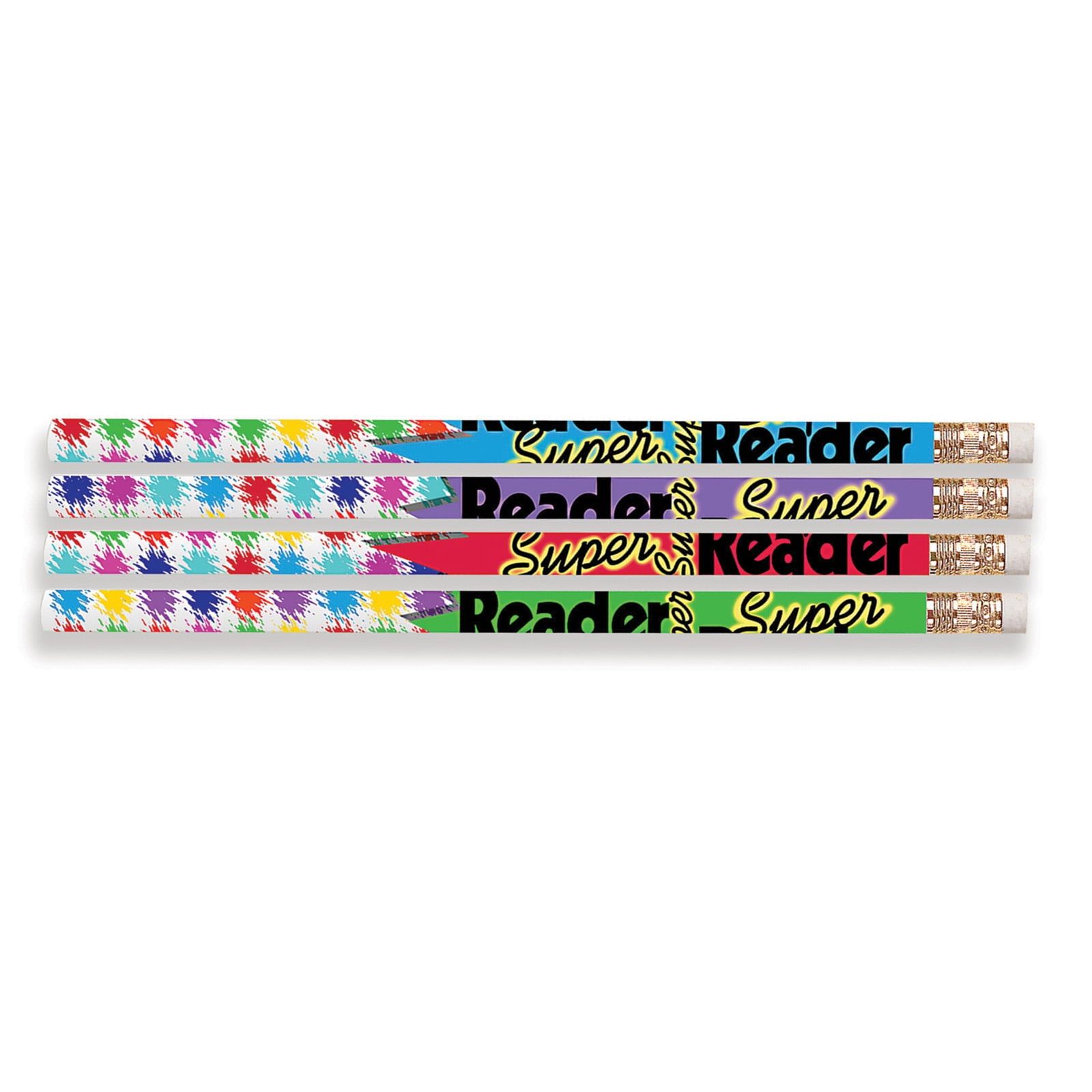Musgrave Pencil Company Super Reader Motivational Pencils, 12 Per Pack, 12 Packs