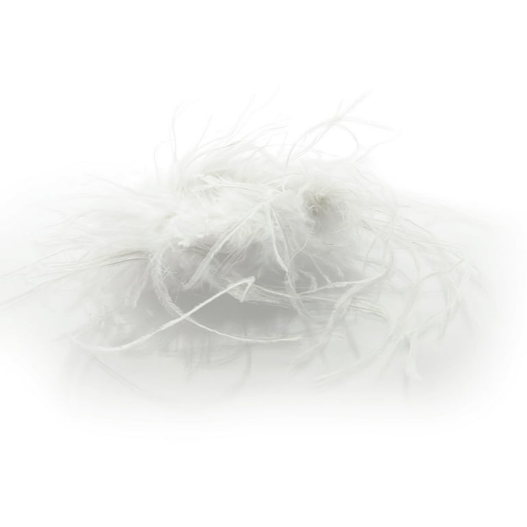 Ostrich Marabou Feather Boa - 18 Length - White