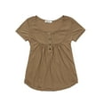 thumbnail image 1 of ZAXARRA Haut d'Été pour Femmes Couleur Unie Ample Poitrine Basse Manches Courtes Mode, 1 of 4