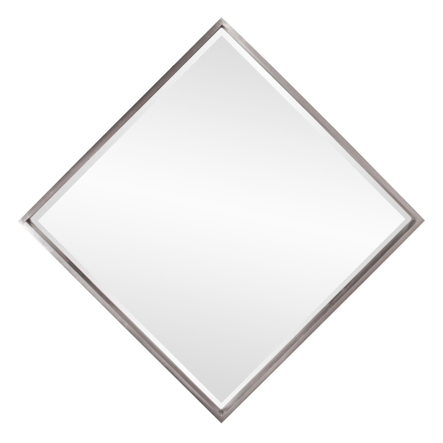 Tyler Dillon Neesa Nickel Wood Framed Wall Mirror - 40" H x 40" W