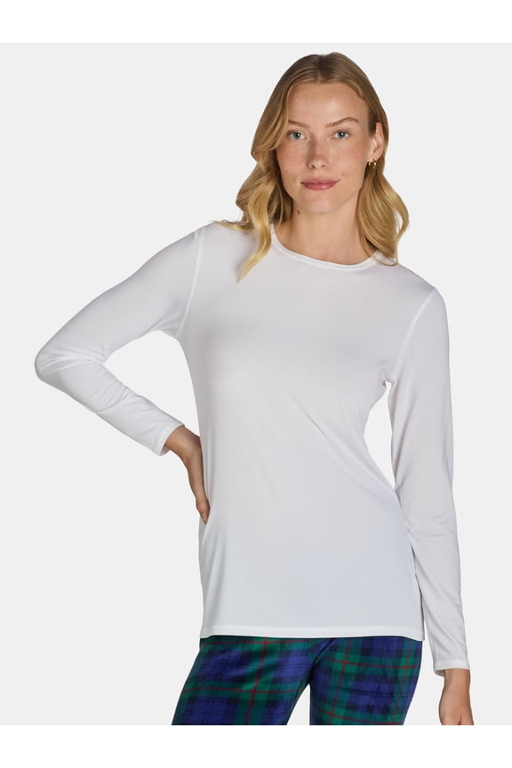 ClimateRight by Cuddl Duds Women's and Women's Plus Stretch Microfiber Warm Long Underwear Top