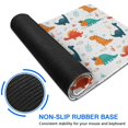 thumbnail image 6 of Long Mouse Pads for Desk,White Cartoon Dinosaurs Pattern Desk Mats on Top Of Desks, Desk Mouse Pad Extra Large with 3mm Non-Slip Base and Stitched Edge for Gaming,Office,Work,Home 47.3"x23.6", 6 of 6